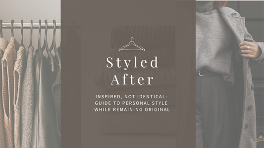 Inspired, Not Identical Blog Post with neutral tone professional wardrobe and outfit.