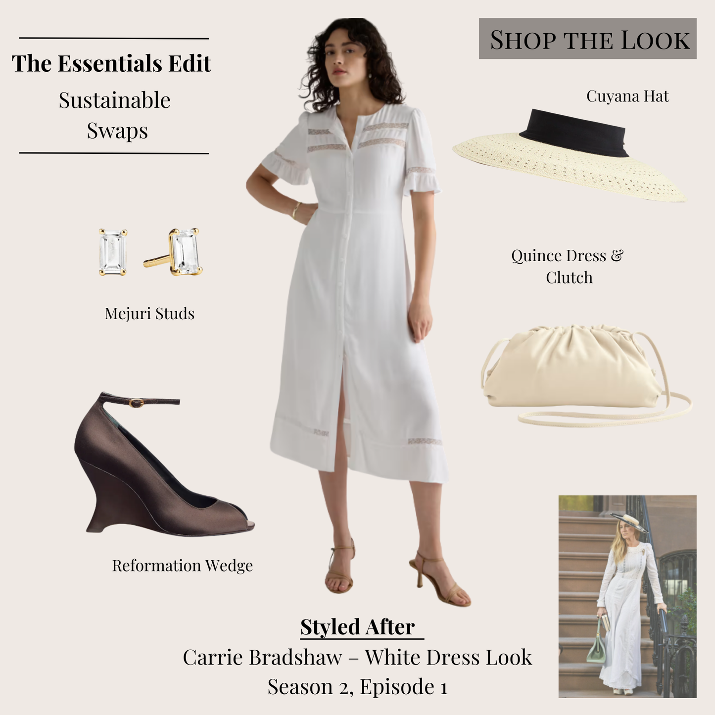 Carrie AJLT White Faux Divorce Dress Quince