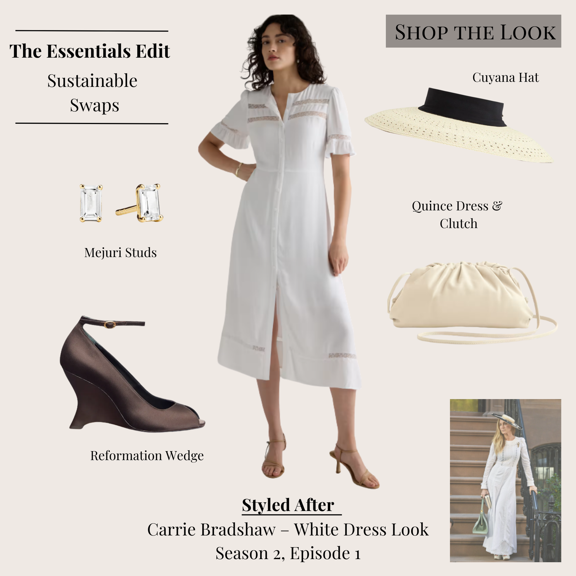 Carrie AJLT White Faux Divorce Dress Quince